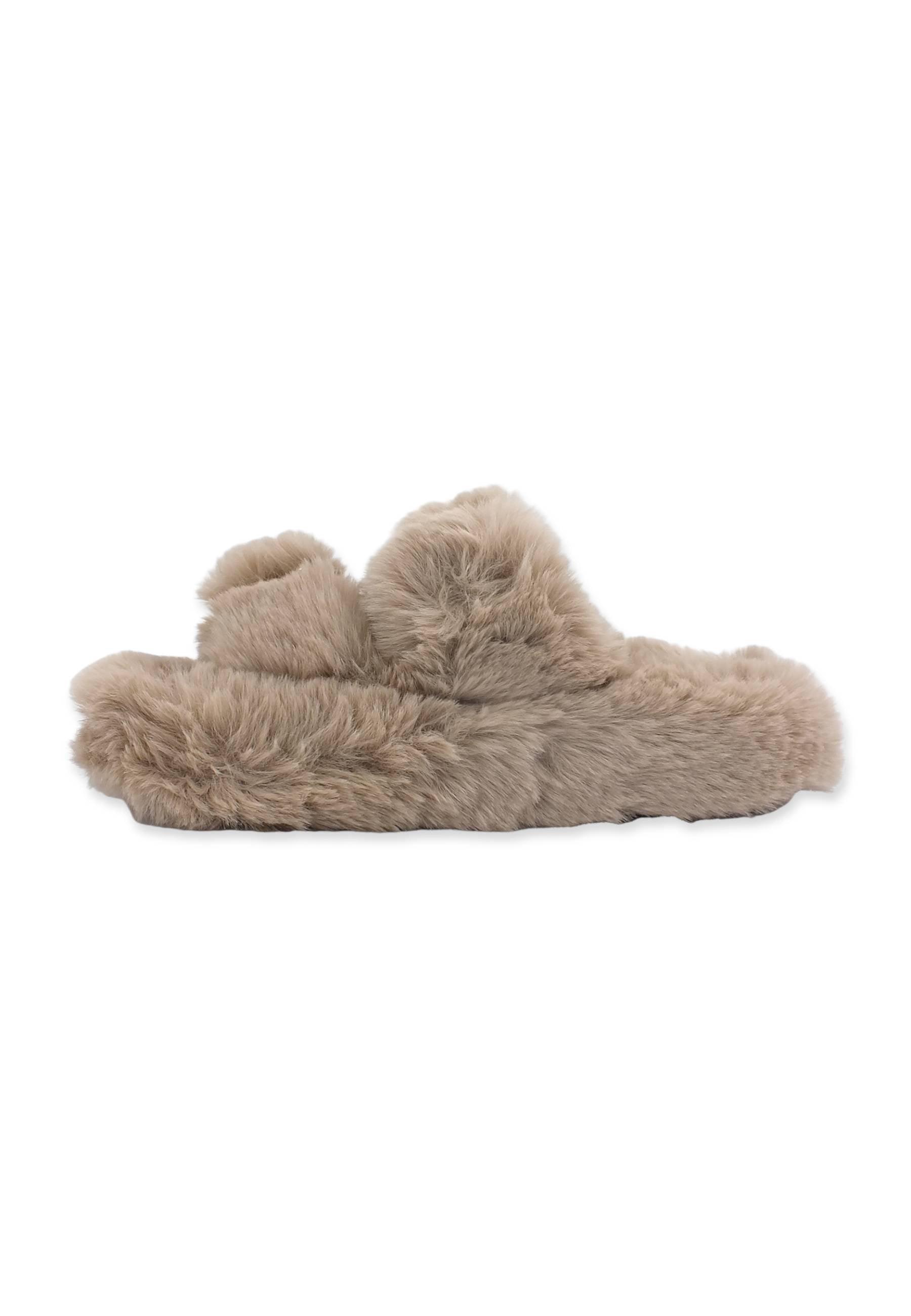 COLORS OF CALIFORNIA Ciabatta Pelo Donna Beige Taupe HC.SLIPPERS03 - Sandrini Calzature e Abbigliamento