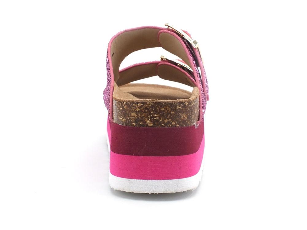 COLORS OF CALIFORNIA Ciabatta Platform Glitter Fuxia HC.BES039 - Sandrini Calzature e Abbigliamento
