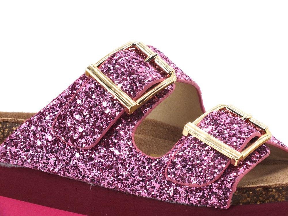 COLORS OF CALIFORNIA Ciabatta Platform Glitter Fuxia HC.BES039 - Sandrini Calzature e Abbigliamento