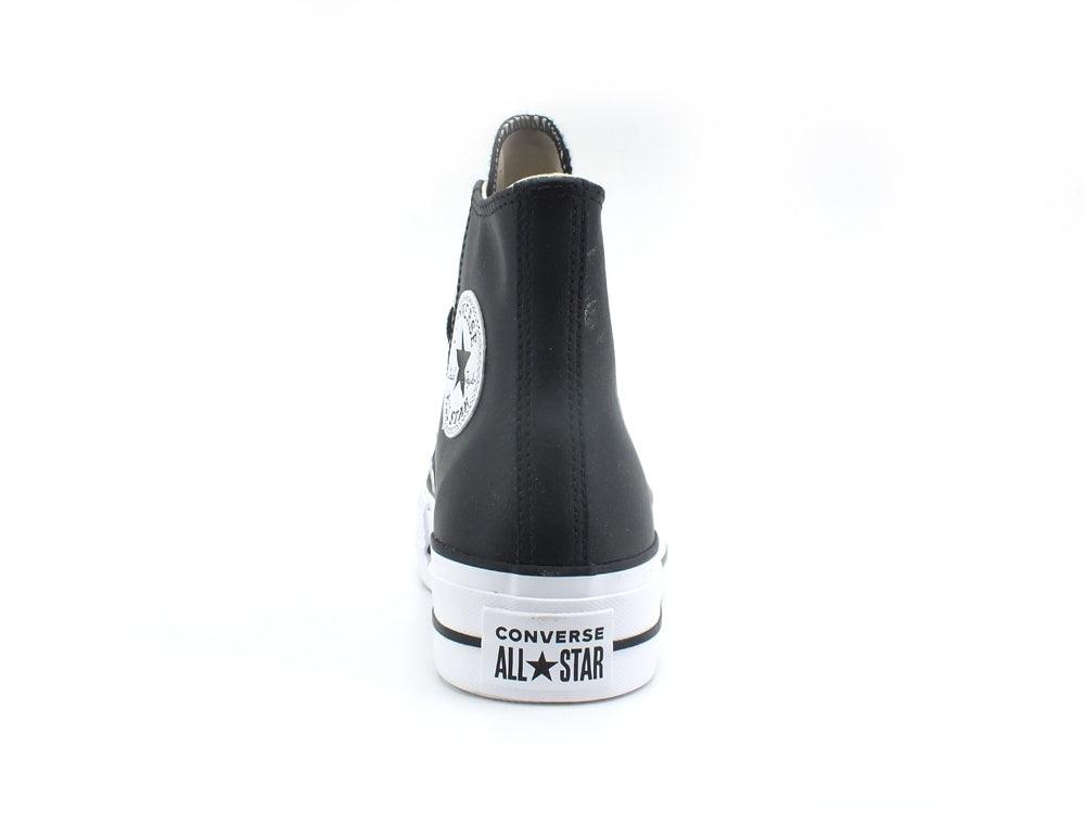 CONVERSE C.T. All Star Lift Hi Leather Sneaker Black White 561675C - Sandrini Calzature e Abbigliamento