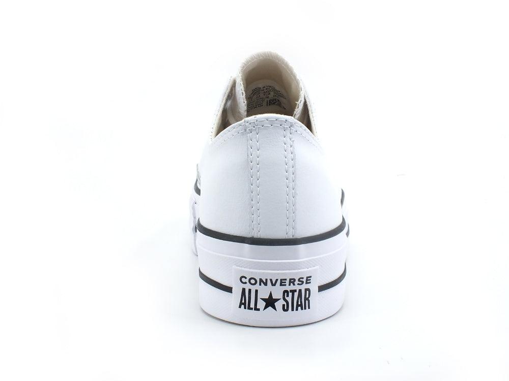 CONVERSE C.T. All Star Lift Ox Sneaker Leather White Black 561680C - Sandrini Calzature e Abbigliamento
