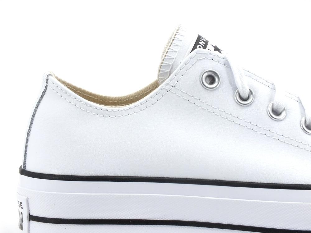 CONVERSE C.T. All Star Lift Ox Sneaker Leather White Black 561680C - Sandrini Calzature e Abbigliamento