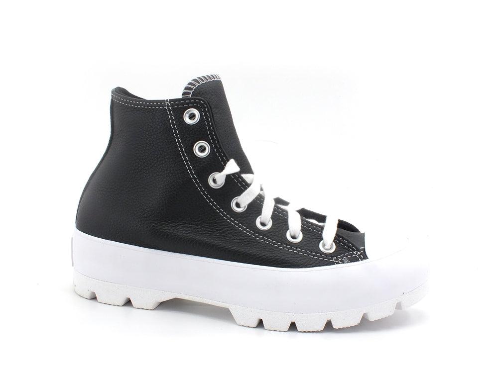 CONVERSE C.T. All Star Lugged Hi Leather Black White 567164C - Sandrini Calzature e Abbigliamento