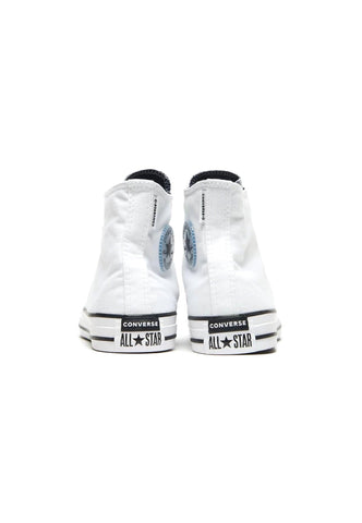 CONVERSE Chuck Taylor All Star Hi Sneaker Donna White Black A02608C - Sandrini Calzature e Abbigliamento