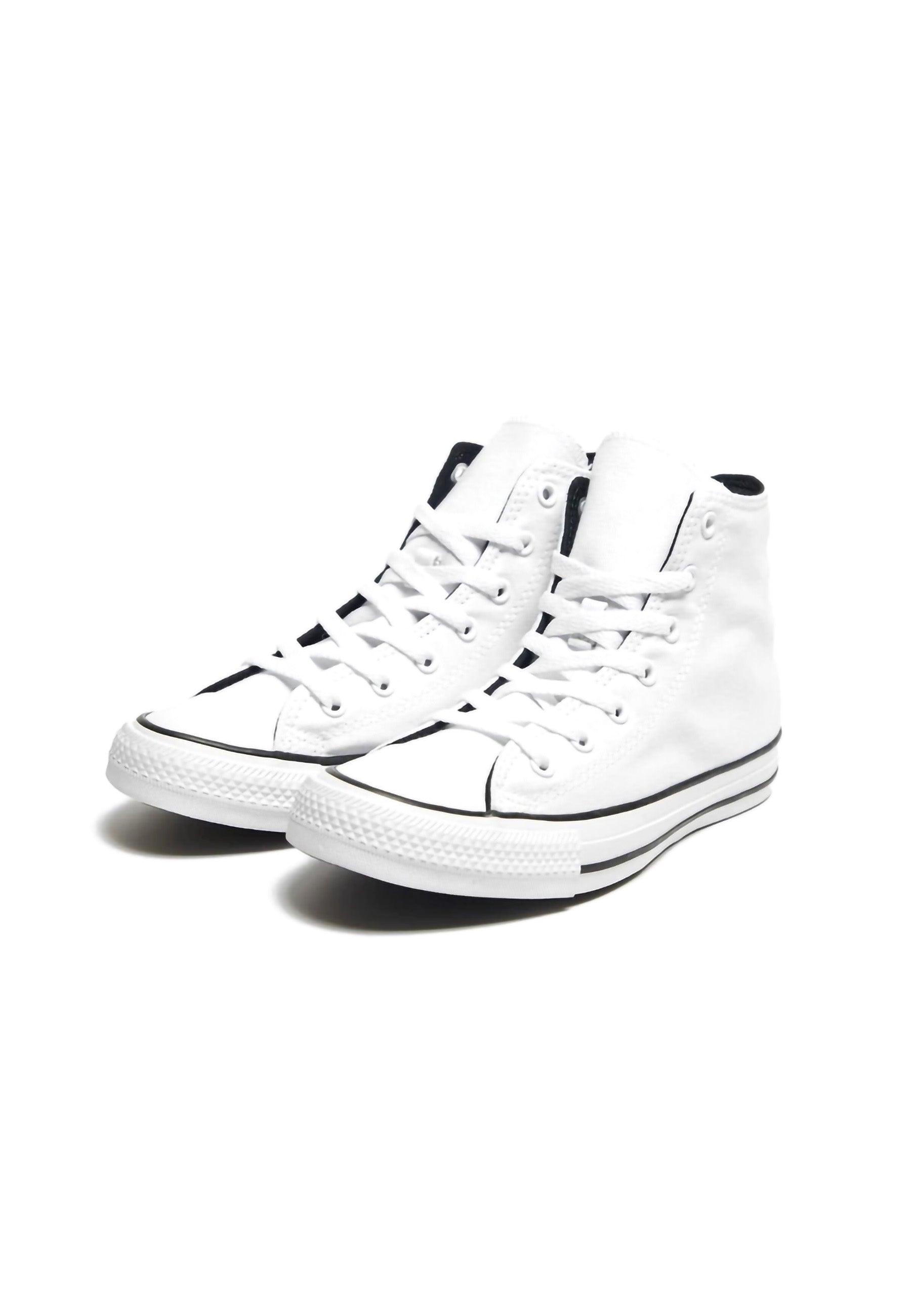 CONVERSE Chuck Taylor All Star Hi Sneaker Donna White Black A02608C - Sandrini Calzature e Abbigliamento