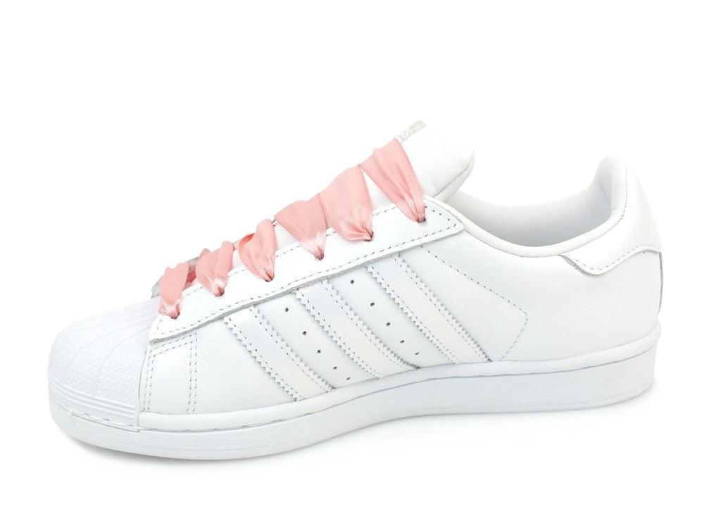 CUSTOM / ADIDAS Superstar White Pink AQ1214 - Sandrini Calzature e Abbigliamento