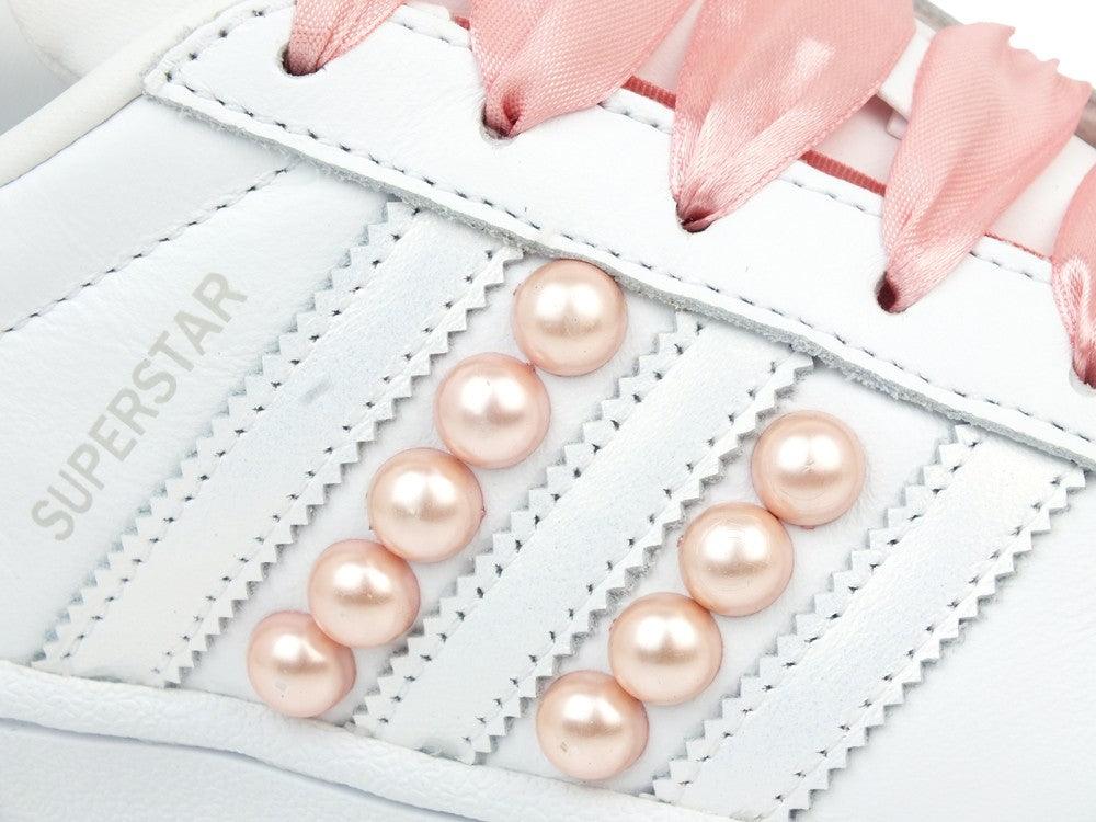 CUSTOM / ADIDAS Superstar White Pink AQ1214 - Sandrini Calzature e Abbigliamento