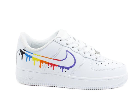 CUSTOM / NIKE Air Force 1 Sneaker AF1 Rainbow White Multicolor 315115-112 - Sandrini Calzature e Abbigliamento