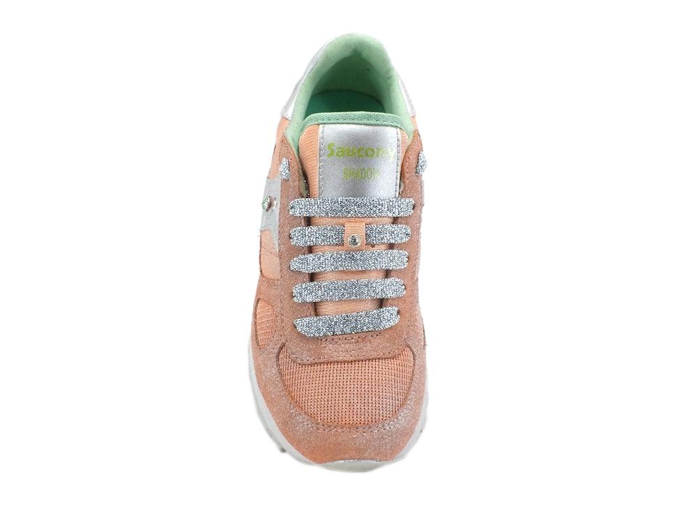 CUSTOM / SAUCONY Shadow Sneaker Melon Green Silver Spray S1108-746 - Sandrini Calzature e Abbigliamento