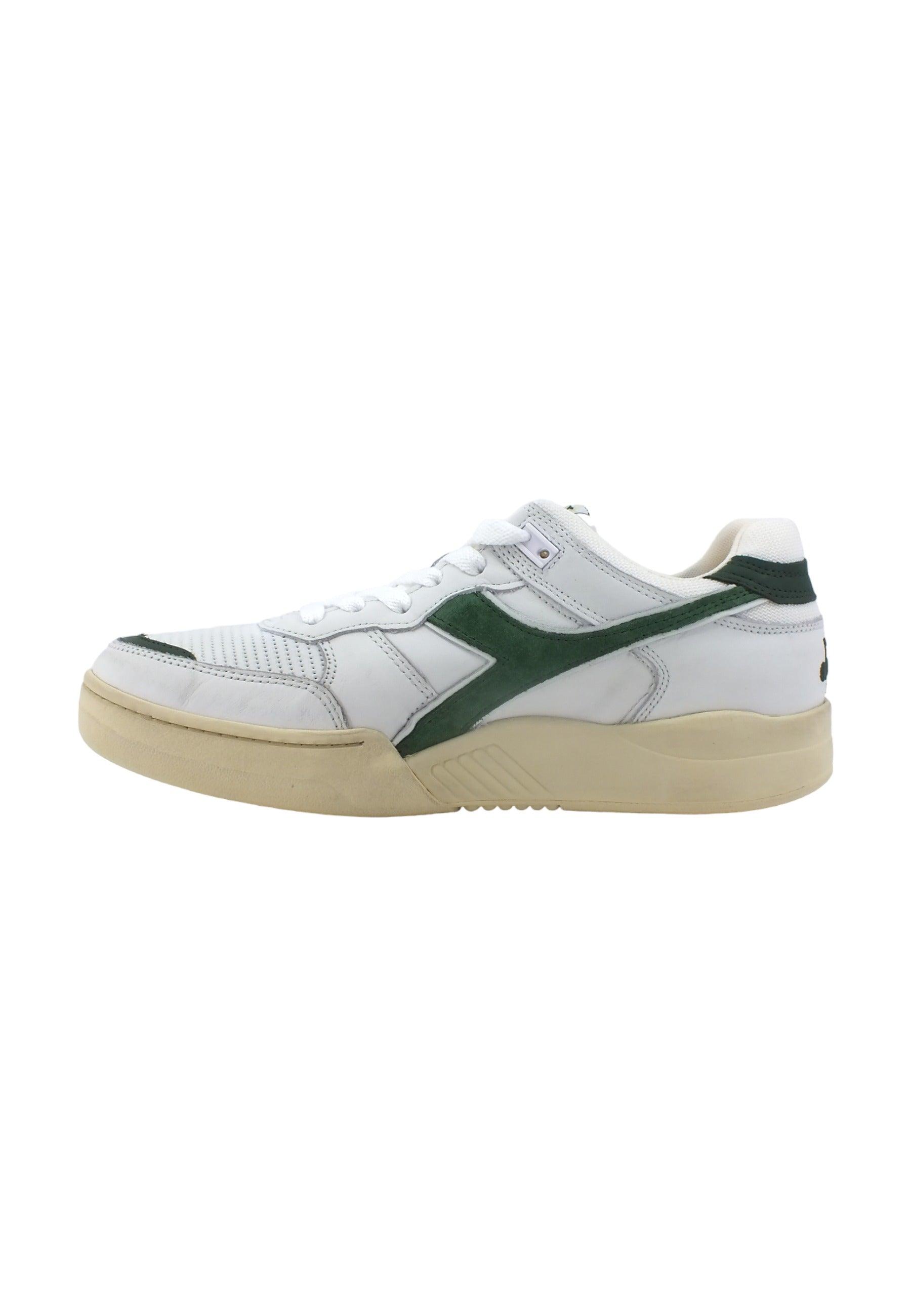 DIADORA B.560 Used Sneaker Uomo White Fogliame 201.18011701C1161 - Sandrini Calzature e Abbigliamento
