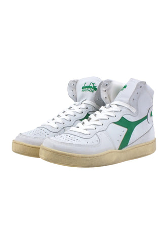 DIADORA Basket Used Sneaker Uomo White Verdant Green 201.15856901C6834 - Sandrini Calzature e Abbigliamento