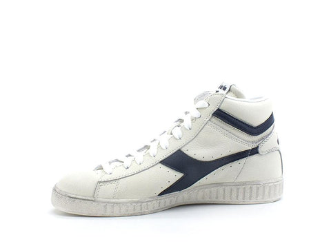DIADORA Game L High Waxed Sneaker White Blue Sea 501.17830001 - Sandrini Calzature e Abbigliamento