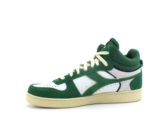 DIADORA Magic Basket Demi Cut Suede Sneaker Green Amazon White 501.17856301 - Sandrini Calzature e Abbigliamento