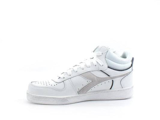 DIADORA Magic Basket Demi Cut Suede Sneaker White 501.17856401 - Sandrini Calzature e Abbigliamento