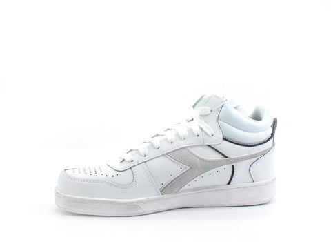 DIADORA Magic Basket Demi Cut Suede Sneaker White 501.17856401 - Sandrini Calzature e Abbigliamento