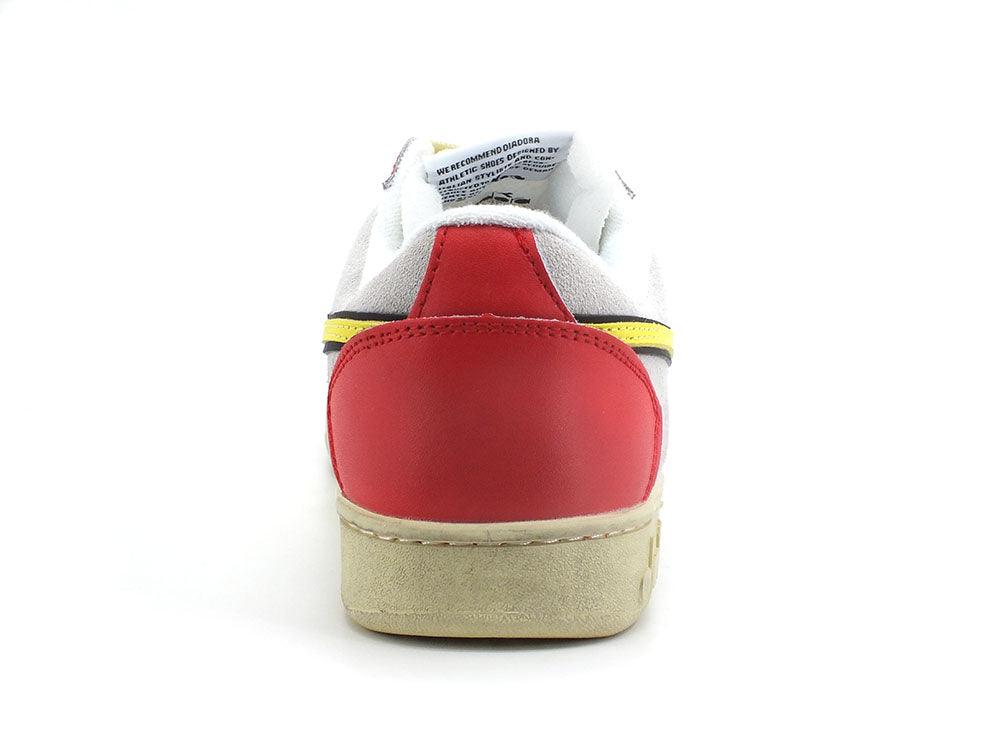 DIADORA Magic Basket Low Icona Sneaker White Red Italy 501.17773001 - Sandrini Calzature e Abbigliamento
