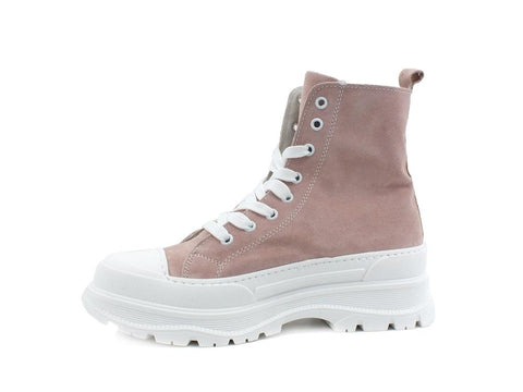 DIVINE FOLLIE Anfibio Camoscio Carrarmato Pink Rosa LEONE08F - Sandrini Calzature e Abbigliamento