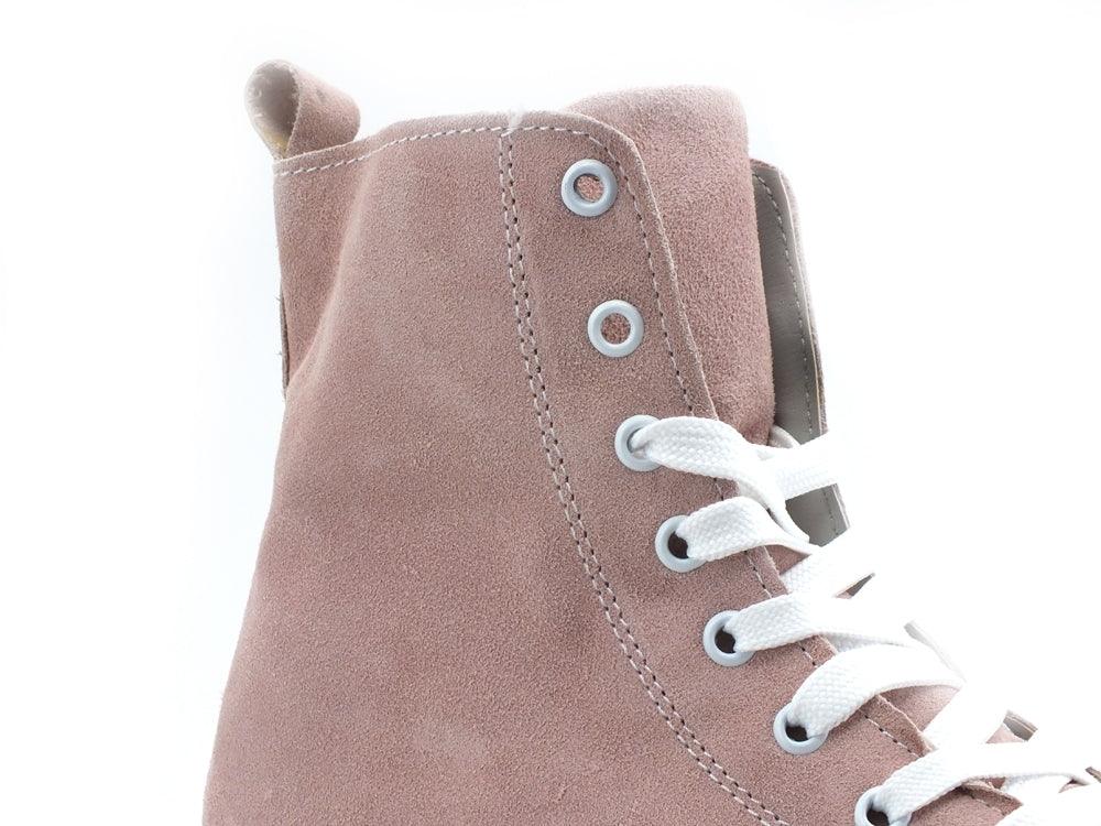 DIVINE FOLLIE Anfibio Camoscio Carrarmato Pink Rosa LEONE08F - Sandrini Calzature e Abbigliamento