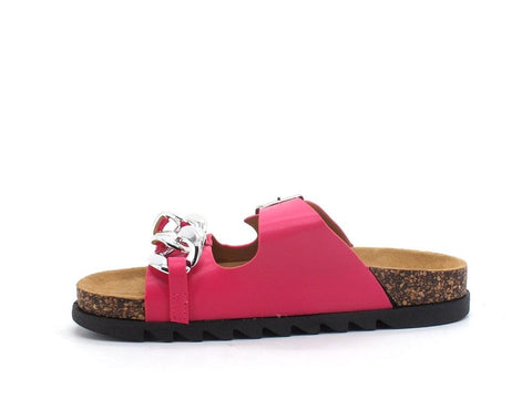 DIVINE FOLLIE Ciabatta Fasce Catena Fuxia - Sandrini Calzature e Abbigliamento