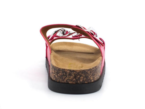 DIVINE FOLLIE Ciabatta Fasce Catena Fuxia - Sandrini Calzature e Abbigliamento