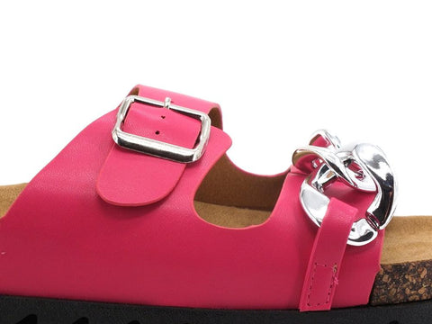 DIVINE FOLLIE Ciabatta Fasce Catena Fuxia - Sandrini Calzature e Abbigliamento