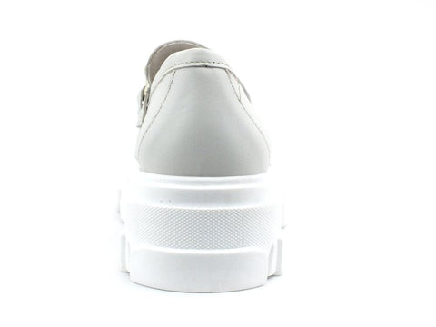 DIVINE FOLLIE Mocassino Carrarmato Pelle Off White Gold DFP07 - Sandrini Calzature e Abbigliamento