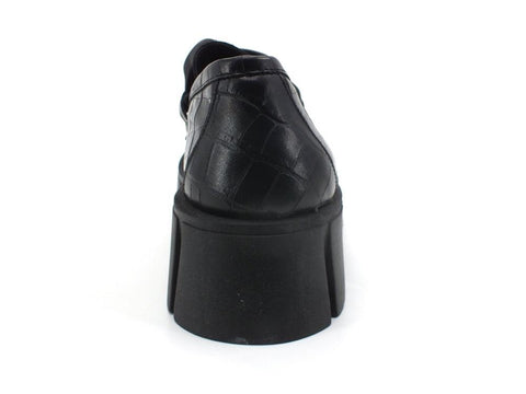 DIVINE FOLLIE Mocassino Catena Pelle Nero DF2150 - Sandrini Calzature e Abbigliamento