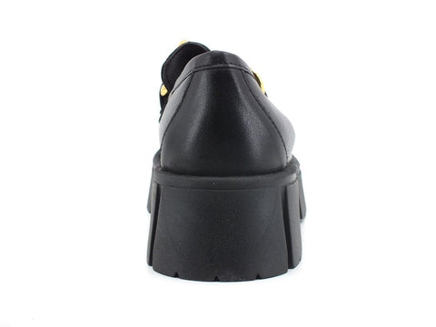 DIVINE FOLLIE Mocassino Combact Catena Nero DF2150 - Sandrini Calzature e Abbigliamento