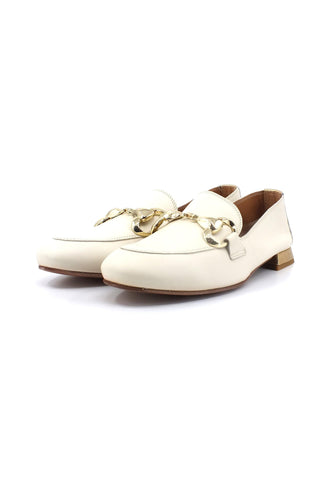 DIVINE FOLLIE Mocassino Donna Beige Crudo 175-16F - Sandrini Calzature e Abbigliamento