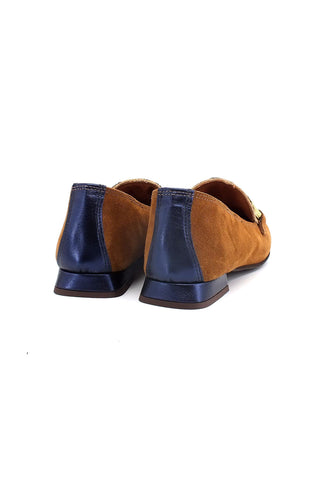 DIVINE FOLLIE Mocassino Donna Cuoio Leo Blu 175-15F - Sandrini Calzature e Abbigliamento
