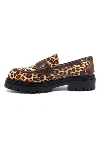 DIVINE FOLLIE Mocassino Donna Fantasia Leopard 305 - Sandrini Calzature e Abbigliamento