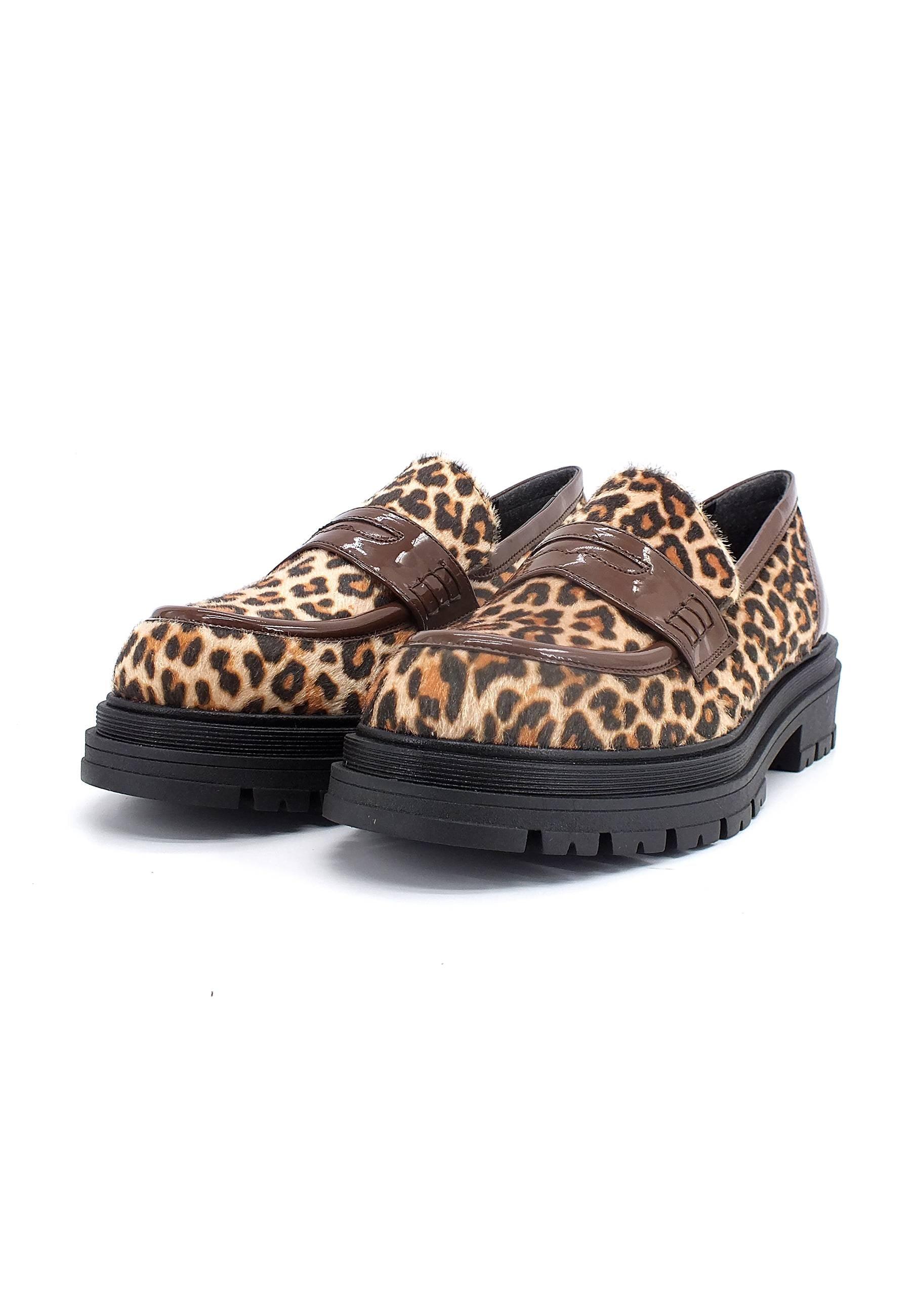 DIVINE FOLLIE Mocassino Donna Fantasia Leopard 305 - Sandrini Calzature e Abbigliamento