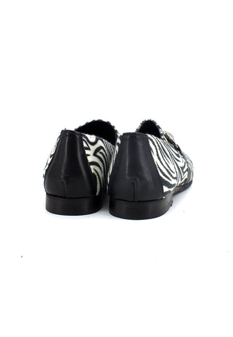 DIVINE FOLLIE Mocassino Donna Zebra Bianco 835-25P - Sandrini Calzature e Abbigliamento