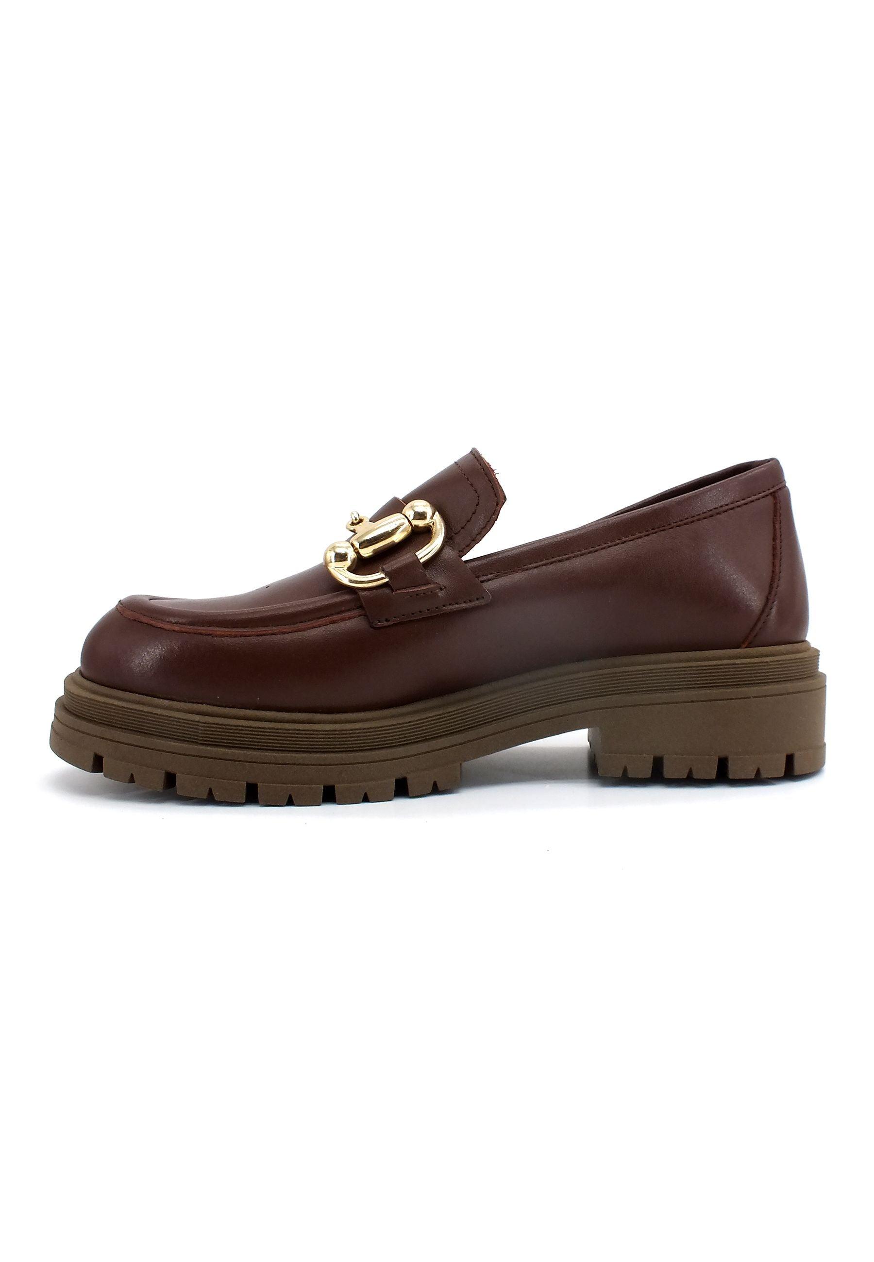 DIVINE FOLLIE Mocassino Morsetto Donna Cioccolato DF2234 - Sandrini Calzature e Abbigliamento