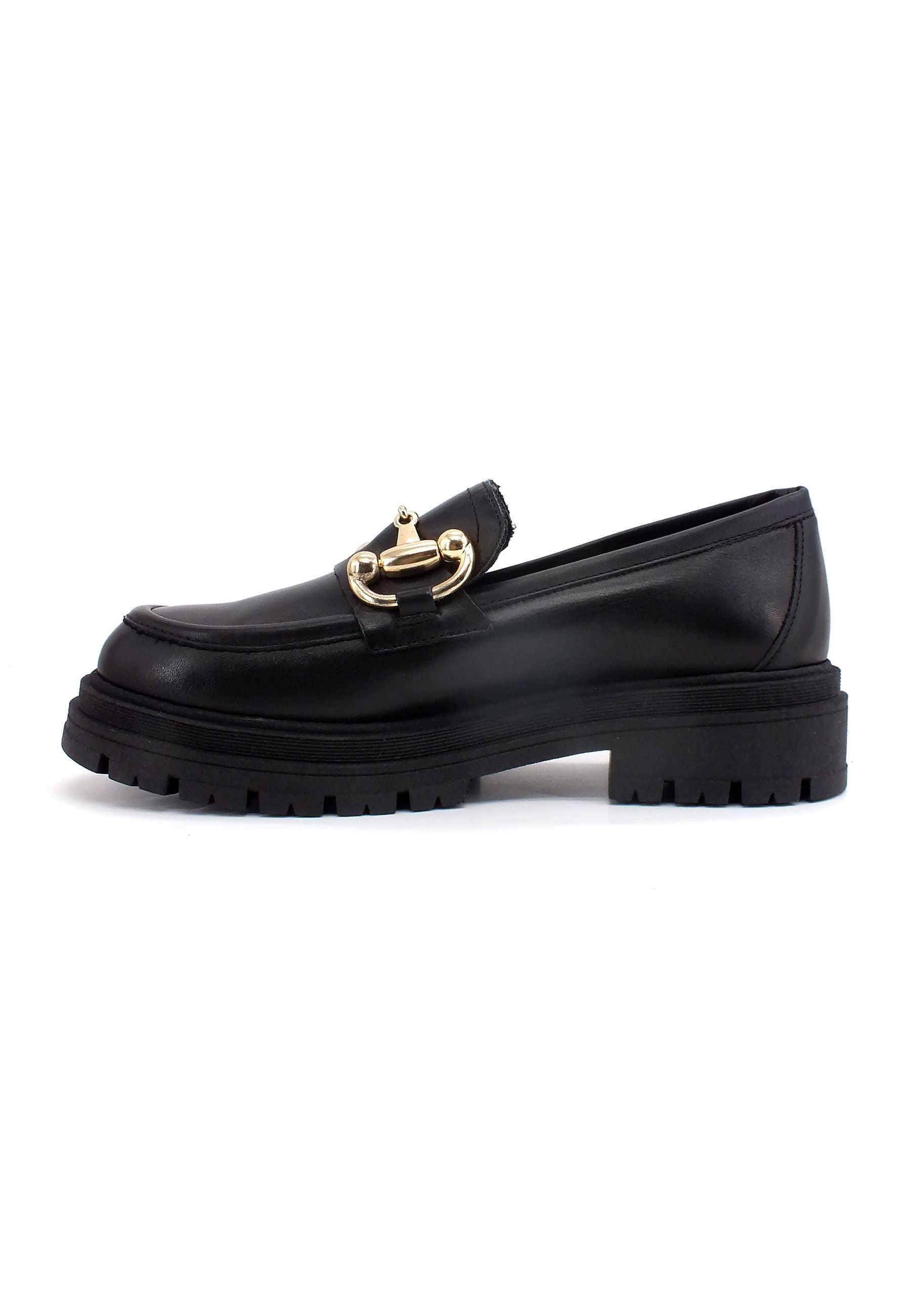 DIVINE FOLLIE Mocassino Morsetto Donna Nero DF2234 - Sandrini Calzature e Abbigliamento