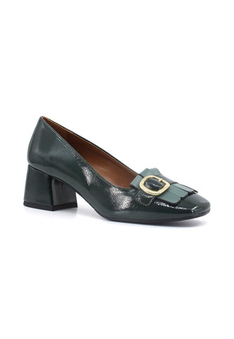 DIVINE FOLLIE Mocassino Tacco Donna Verde A141 - Sandrini Calzature e Abbigliamento