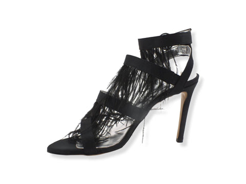 DIVINE FOLLIE Sandalo Tacco Alto Piume Bluette 103 - Sandrini Calzature e Abbigliamento