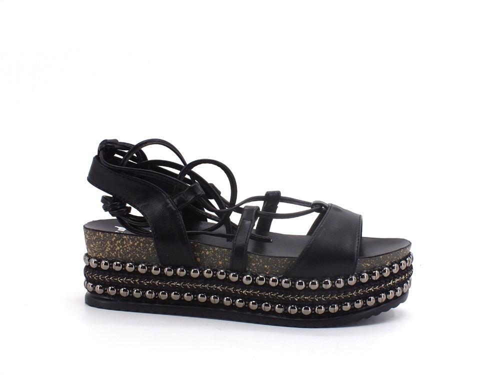 DIVINE FOLLIE Sandalo Zeppa Borchie - Sandrini Calzature e Abbigliamento