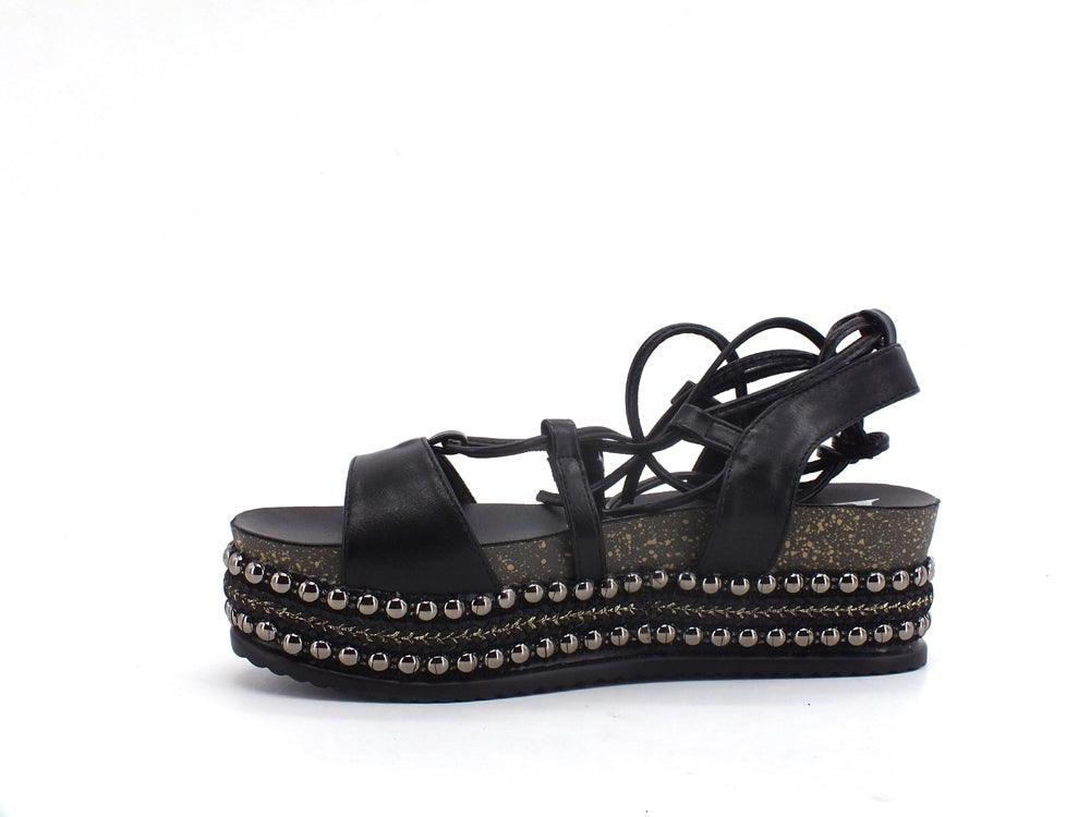 DIVINE FOLLIE Sandalo Zeppa Borchie - Sandrini Calzature e Abbigliamento