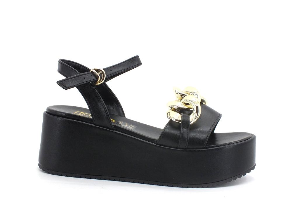 DIVINE FOLLIE Sandalo Zeppa Catena - Sandrini Calzature e Abbigliamento