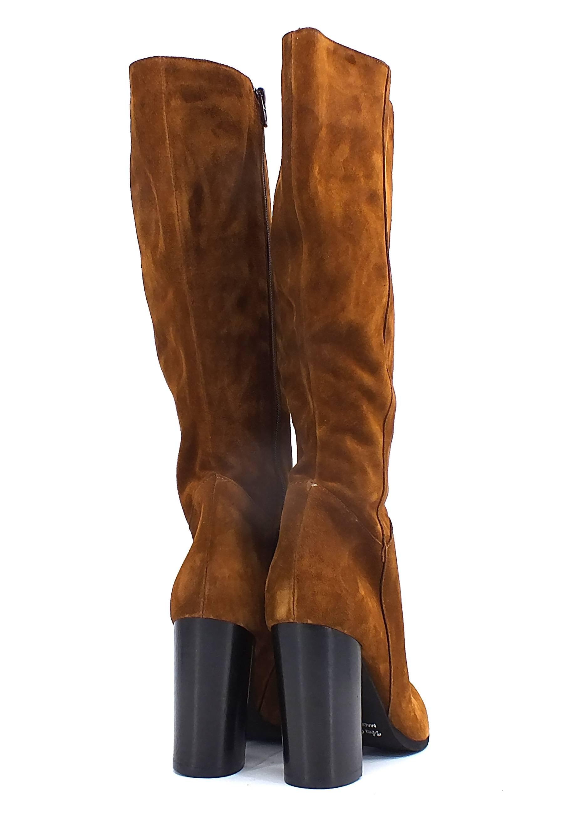 DIVINE FOLLIE Stivale Tacco Largo Donna Cuoio ST07 - Sandrini Calzature e Abbigliamento