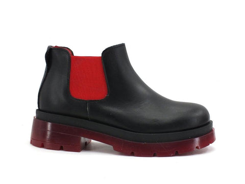 DIVINE FOLLIE Stivaletto Polacco Carrarmato Bicolor Nero Rosso CD01 - Sandrini Calzature e Abbigliamento