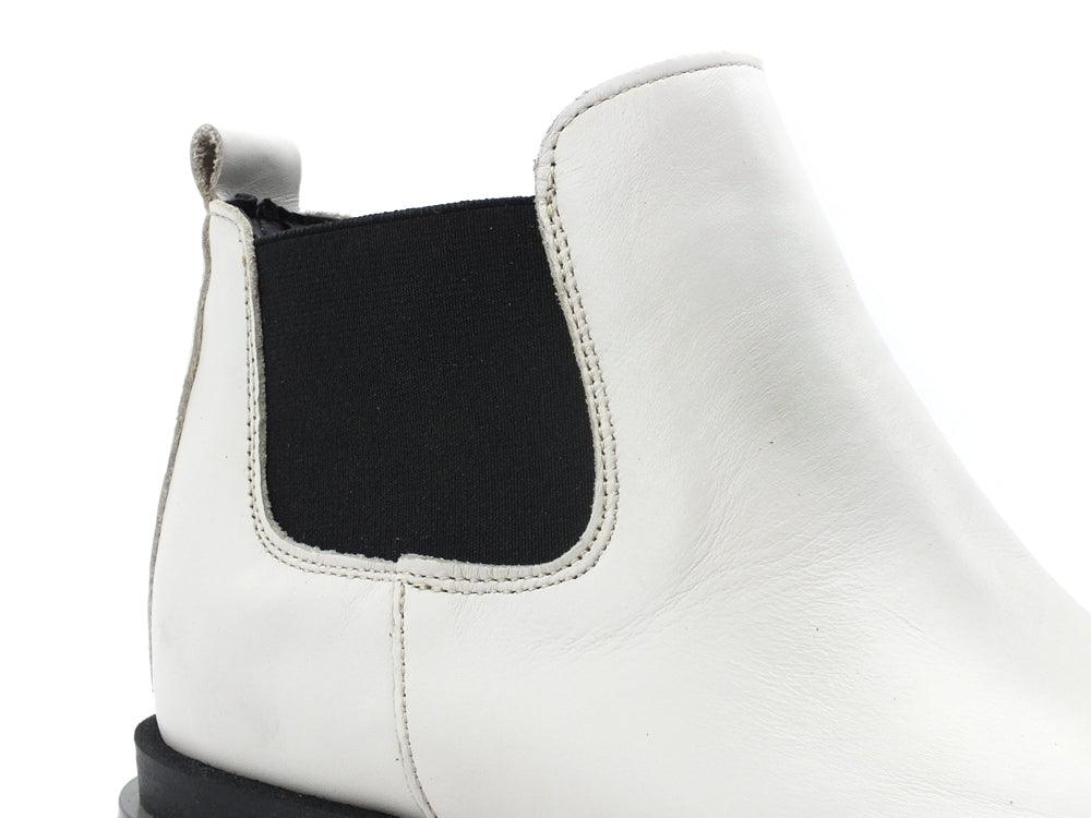 DIVINE FOLLIE Stivaletto Polacco Elastici Bicolor Carrarmato Off White Ice DFB04 - Sandrini Calzature e Abbigliamento