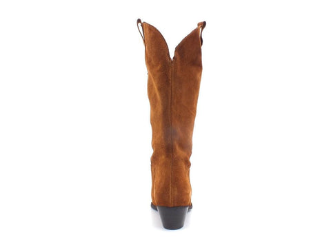 DIVINE FOLLIE Texano Alto Crosta Borchie Cuoio 17173 - Sandrini Calzature e Abbigliamento