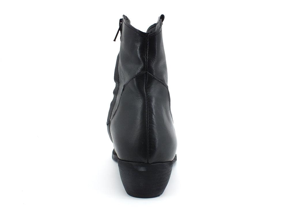 DIVINE FOLLIE Texano Pelle Ricamo Nero DF611 - Sandrini Calzature e Abbigliamento