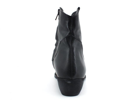 DIVINE FOLLIE Texano Pelle Ricamo Nero DF611 - Sandrini Calzature e Abbigliamento