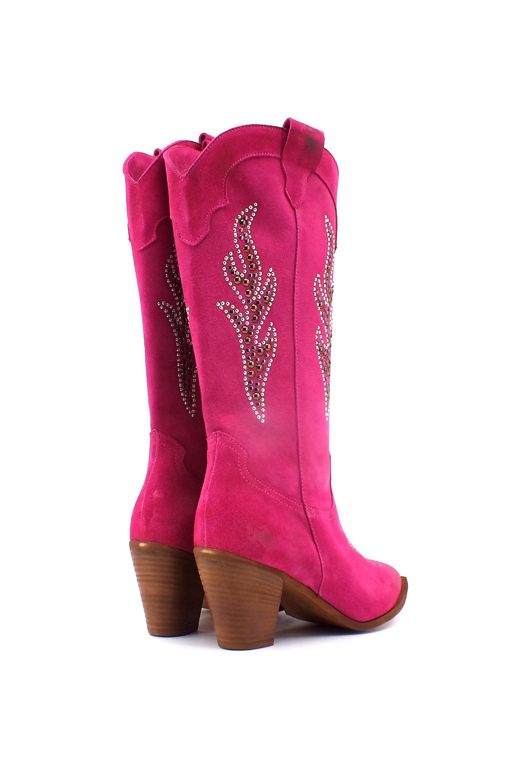 DIVINE FOLLIE Texano Ricamo Donna Fuxia ILARY4 - Sandrini Calzature e Abbigliamento
