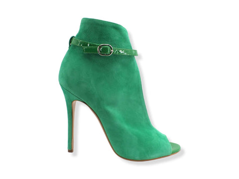 DIVINE FOLLIE Tronchetto Tacco Alto Fibbia Verde ATTRAENTE - Sandrini Calzature e Abbigliamento