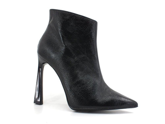DIVINE FOLLIE Tronchetto Tacco Pelle Naplak Nero 3493 - Sandrini Calzature e Abbigliamento