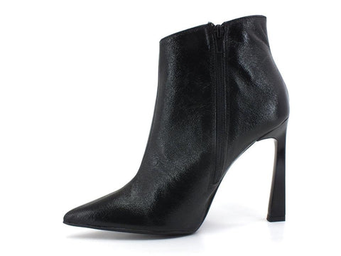 DIVINE FOLLIE Tronchetto Tacco Pelle Naplak Nero 3493 - Sandrini Calzature e Abbigliamento